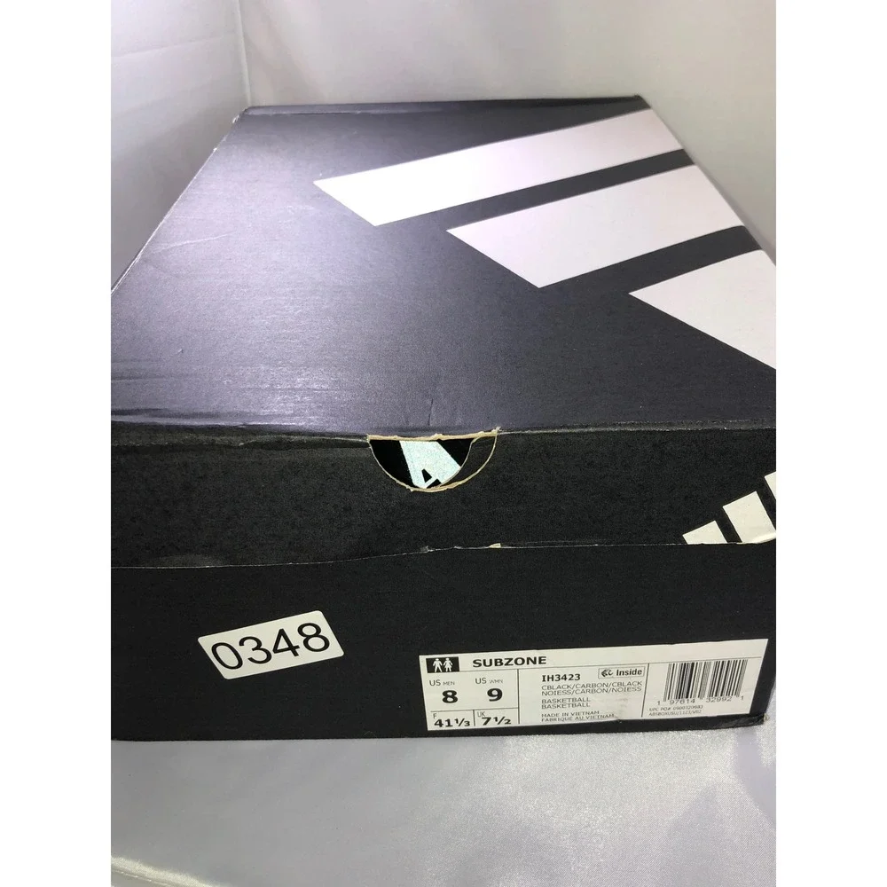 Adidas Subzone Basketball Shoes Mens 8 Black Carbon IH3423 Sneakers Low Top